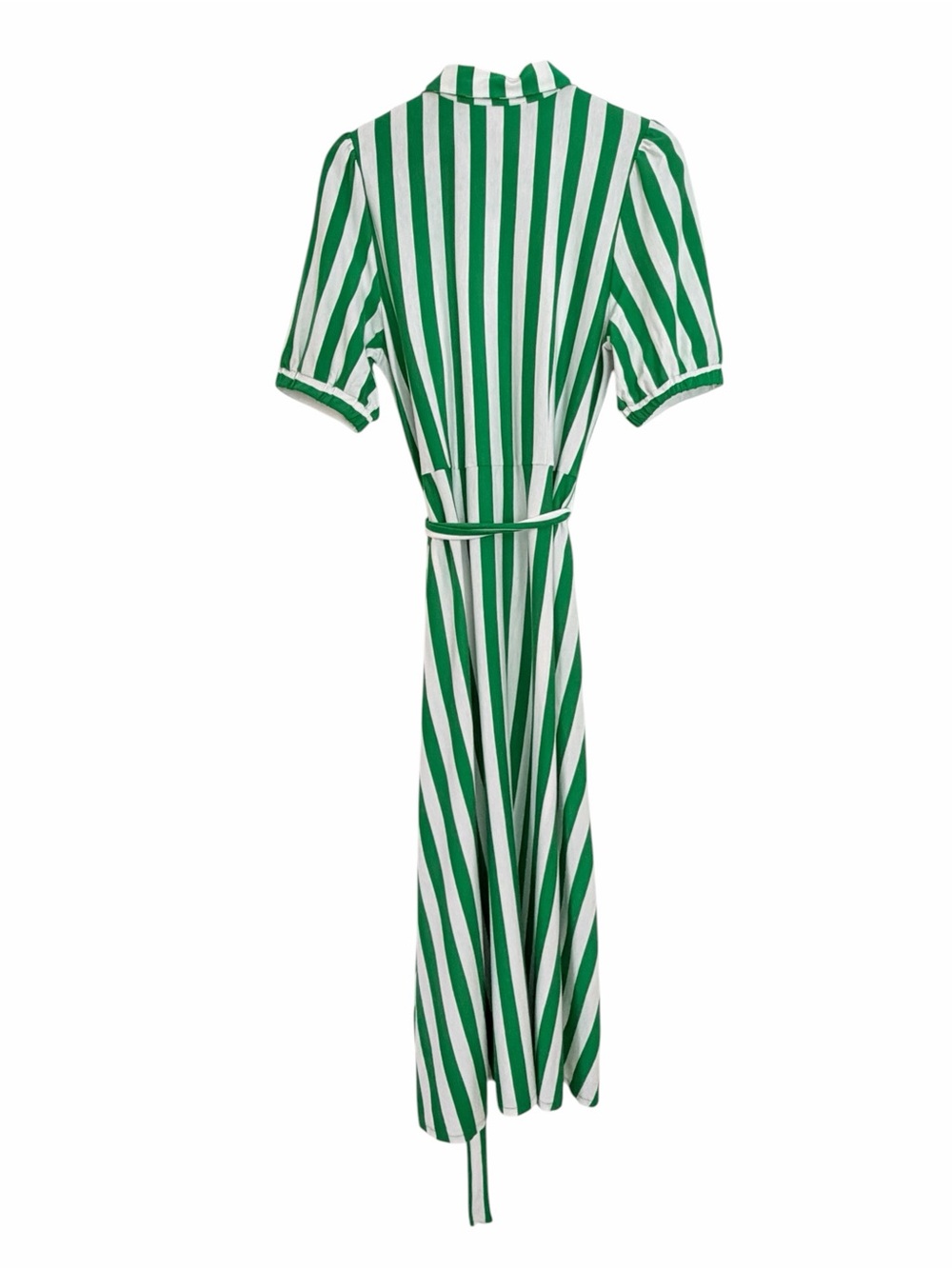 NWT Boden LIBBY Green & White Striped Midi Shirt Dress Sz 10R - Picture 12 of 16